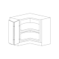 Attis Brown 36" Lazy Susan Base Cabinet - Assembled thumbnail