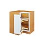 Snow White Inset Shaker 36" Lazy Susan Corner Base Cabinet - RTA thumbnail