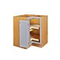 Dark Blue Inset Shaker 36" Lazy Susan Corner Base Cabinet - RTA thumbnail