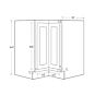 Snow White Inset Shaker 36" Lazy Susan Corner Base Cabinet - RTA thumbnail