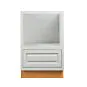 Vintage White Inset 27" Microwave Base Cabinet - RTA thumbnail