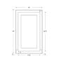 Dark Blue Inset Shaker 18" Base Trash Basket Cabinet - RTA thumbnail