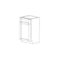 Orlando Ginger Square 18" Base Trash Can Cabinet - RTA thumbnail
