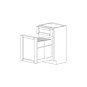 Orlando Ginger Square 18" Base Trash Can Cabinet - RTA thumbnail