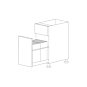 Dark Wood 18" Base Cabinet 1 Door & 1 Drawer With Trash Can - RTA thumbnail