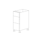 Pure White Flat Panel 12" Three Drawer Base Cabinet - RTA thumbnail