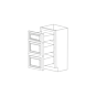 Orlando Ginger Square 12" Drawer Base Cabinet - 3 Drawers - RTA thumbnail