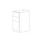 Piano Paint White Gloss 15" Three Drawer Base Cabinet - RTA thumbnail