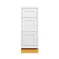 Snow White Inset Shaker 15" Three Drawer Base Cabinet - RTA thumbnail