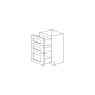 Jersey White Shaker 15" Three Drawer Base Cabinet - RTA thumbnail
