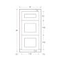 Snow White Inset Shaker 15" Three Drawer Base Cabinet - RTA thumbnail