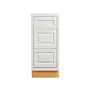 Vintage White Inset 18" Three Drawer Base Cabinet - RTA thumbnail
