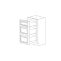 Orlando Ginger Square 18" Drawer Base Cabinet - 3 Drawers - RTA thumbnail
