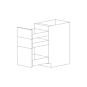 Piano Paint White Gloss 18" Three Drawer base Cabinet - RTA thumbnail