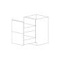 Fresno Grey Shaker 18" Three Drawer Base Cabinet - RTA thumbnail