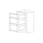 Ontario Beech Espresso 18" Three Drawer Base Cabinet - RTA thumbnail
