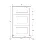 Dark Blue Inset Shaker 18" Three Drawer Base Cabinet - RTA thumbnail