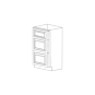 Romona Modern Gray 21" Three Drawer Base Cabinet - RTA thumbnail