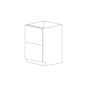 Off White Flat Panel 21" Two Drawer Base Cabinet - Assembled thumbnail