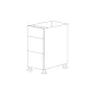 Glossy Gray 21" Drawer Base Cabinet 3 Drawers - RTA thumbnail