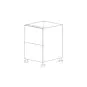 Lacquer White 24" Drawer Base Cabinet 2 Drawers - RTA thumbnail