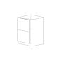 Off White Flat Panel 24" Two Drawer Base Cabinet - RTA thumbnail
