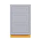Dark Blue Inset Shaker 24" Three Drawer Base Cabinet - RTA thumbnail