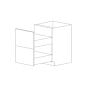 Off White Flat Panel 24" Two Drawer Base Cabinet - RTA thumbnail