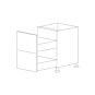 Lacquer White 24" Drawer Base Cabinet 3 Drawers - RTA thumbnail