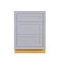Dark Blue Inset Shaker 27" Three Drawer Base Cabinet - RTA thumbnail