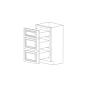 Dark Blue Inset Shaker 27" Three Drawer Base Cabinet - RTA thumbnail
