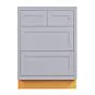 Dark Blue Inset Shaker 30" Four Drawer Base Cabinet - RTA thumbnail