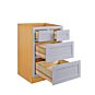 Dark Blue Inset Shaker 30" Four Drawer Base Cabinet - RTA thumbnail