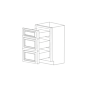 Orlando Ginger Square 30" Drawer Base Cabinet - 3 Drawers - RTA thumbnail