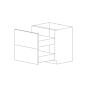Pure White Flat Panel 30" Two Drawer Base Cabinet - Assembled thumbnail