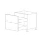 Glossy Gray 30" Drawer Base Cabinet 2 Drawers - RTA thumbnail