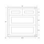 Dark Blue Inset Shaker 30" Four Drawer Base Cabinet - RTA thumbnail