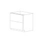 Pure White Flat Panel 36" Two Drawer Base Cabinet - Assembled thumbnail