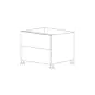 Glossy Gray 36" Drawer Base Cabinet 2 Drawers - RTA thumbnail