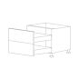 Glossy Gray 36" Drawer Base Cabinet 2 Drawers - RTA thumbnail