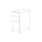 Calypso Grey 18" Drawer Base Cabinet - 3Drawers - Assembled thumbnail