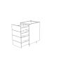 Moonlight White 18" Drawer Base Cabinet - 4Drawers - Assembled thumbnail