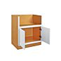 Snow White Inset Shaker 33" Farmhouse Sink Base Cabinet - RTA thumbnail