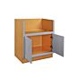 Dark Blue Inset Shaker 36" Farmhouse Sink Base Cabinet - RTA thumbnail