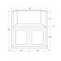Dark Blue Inset Shaker 36" Farmhouse Sink Base Cabinet - RTA thumbnail