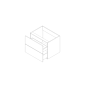 Beachcomber Flat Panel 30"x24"x21" Floating Vanity With Two Drawers - RTA thumbnail