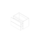 Calypso Grey Flat Panel 36"x24"x21" Floating Vanity With Two Drawers - RTA thumbnail
