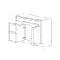 Ashton Grey Shaker 36" Vanity Cabinet with Drawers on Left - RTA thumbnail