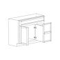 Irvine White Shaker 36" Vanity Cabinet with Drawers on Right - RTA thumbnail