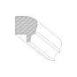 Fresno Grey Shaker 90" Bottom Light Rail Molding thumbnail